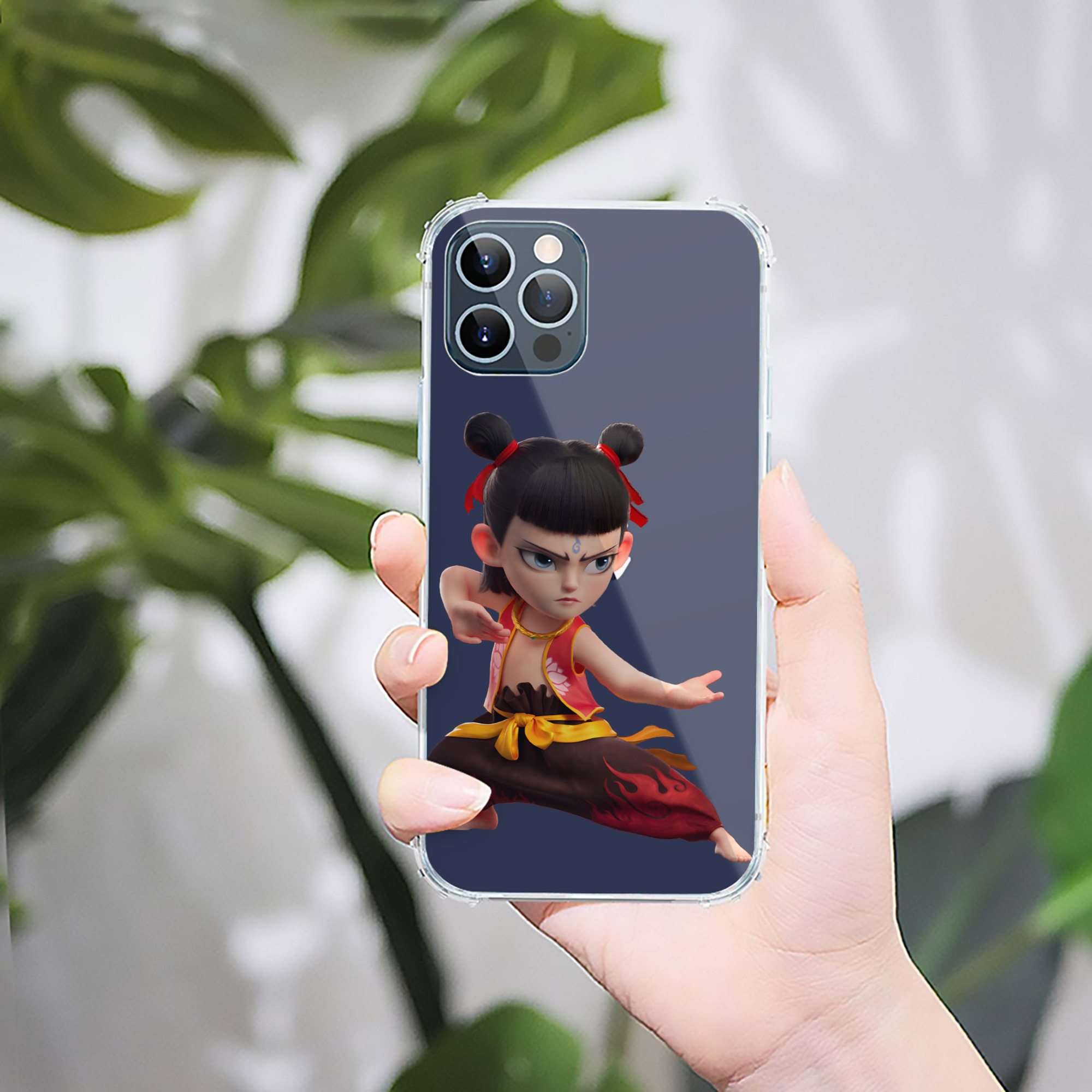 （画像用） Ne Zha 2 ナタ 魔童の大暴れ 【iPhone 12シリーズ対応】透明スマホケース（クリアソフトケース）
